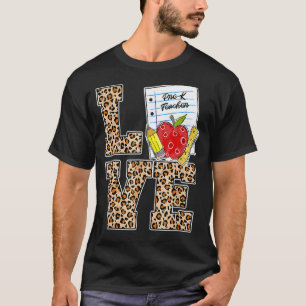 Camiseta Amor Pre K Agradecimiento A La Maestra Leopardo Re