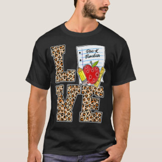 Camiseta Amor Pre K Agradecimiento A La Maestra Leopardo Re