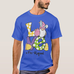 Camiseta Amor PreK Gnomes conejo Huevos Día de Pascua