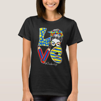Camiseta Amor Profesor Vida Autismo Conciencia Desordenada 