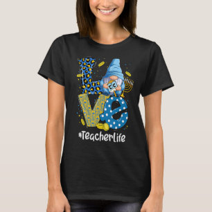 Camiseta Amor Profesor Vida Leopardo Gnome Feliz Chanukah H