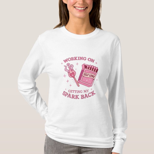 Camiseta Amor Propio Chispa Rosa Libreto Empoderamiento (Anverso)