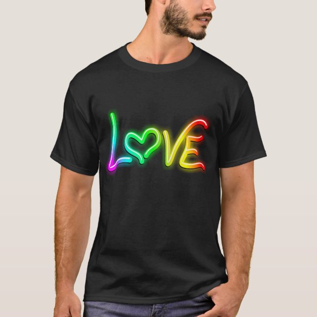 Camiseta Amor Psicodelic Neon Light T-Shirt (Anverso)
