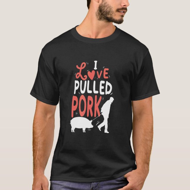 Camiseta Amor Pulled Pork Barbecue Steak Grill Master Barbe (Anverso)