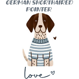 Camiseta Amor puntero alemán de corta duración