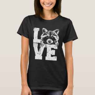Camiseta Amor Raccoon Trash Animal Panda Cute Raccoon 1