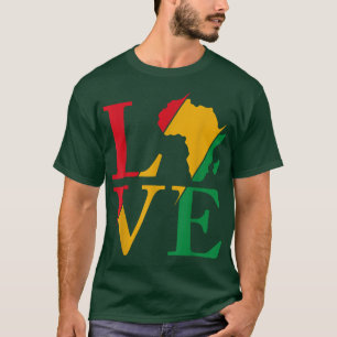 Camiseta AMOR Regalo del Orgullo Africano-Americano 