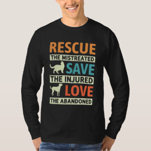 Camiseta Amor Rescatado Animales Con Pañuelo De Perro O Pat
