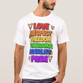 Camiseta Amor, Respeto, Libertad, Tolerancia, Igualdad, Org