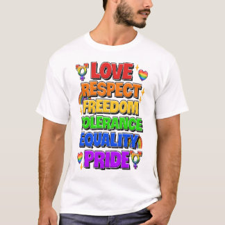 Camiseta Amor, Respeto, Libertad, Tolerancia, Igualdad, Org