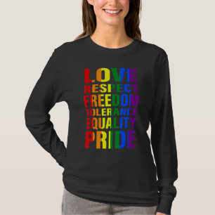Camiseta Amor Respeto Tolerancia Libertad Igualdad Lgbt