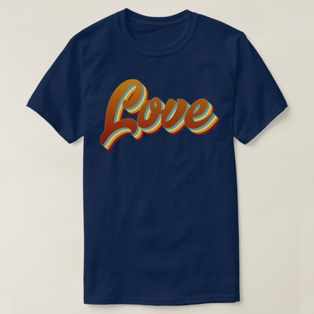 Camiseta Amor retro (Diseño del anverso)
