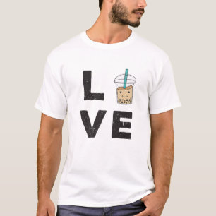 Camiseta Amor retro Boba Burbuja Leche Tapioca Perlas Cha