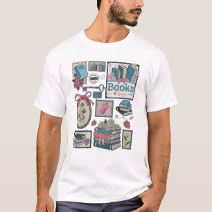 Camiseta Amor Retro por los Libros Lectura Libro Biblioteca