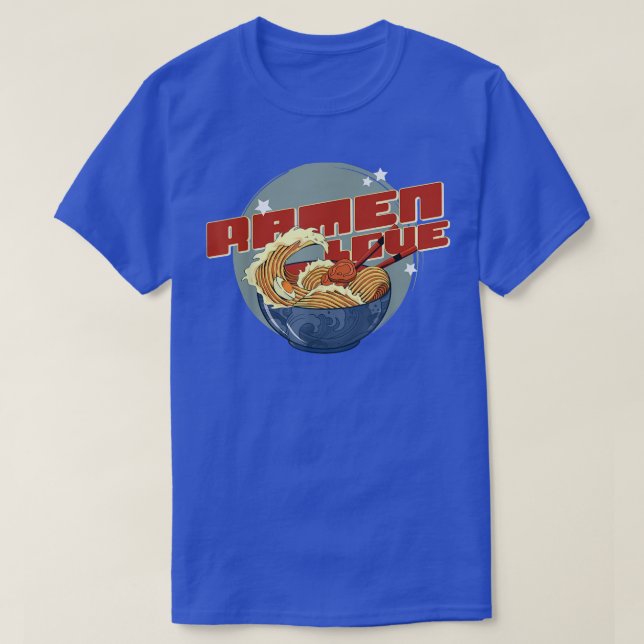 Camiseta Amor Retro Ramen Fideos Japoneses Amante Puro Rame (Diseño del anverso)