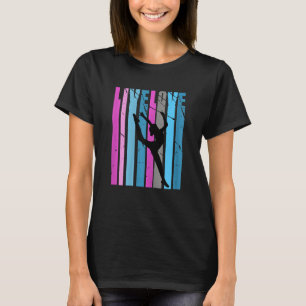 Camiseta Amor Retro Silueta Gimnasia Rítmica Col