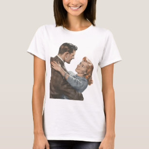Camiseta Amor Romántico Vintage Recién Casados ¿Bailamos?