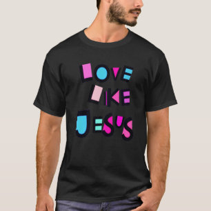 Camiseta Amor Rosa Como Jesús Fe Dios Adorar a los Niños