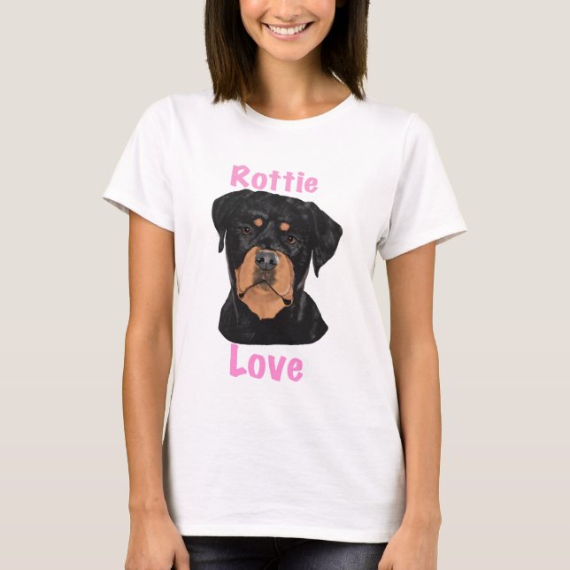 Camiseta Amor Rottie Rottweiler  (Anverso)