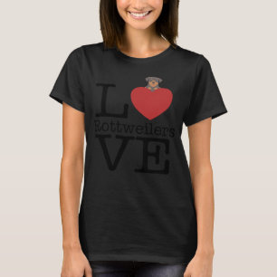 Camiseta Amor Rottweilers lindo