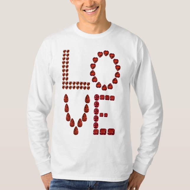Camiseta Amor - Ruby Gemstone Lettering (Anverso)