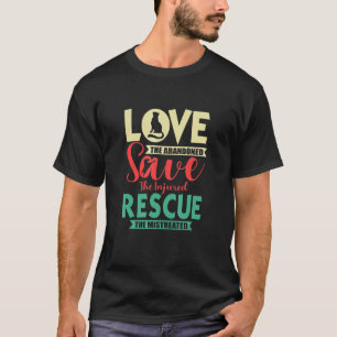 Camiseta Amor Salva Rescata Perro Gato Idea Para Hombres Mu