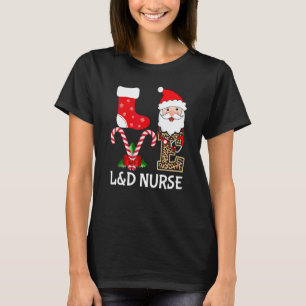 Camiseta Amor Santa sombrero Estetoscopio Enfermera L&D Est