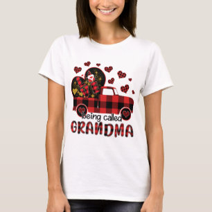 Camiseta Amor Ser llamada Abuela Camión Rojo Gnome Hearts V
