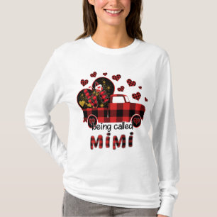 Camiseta Amor Ser llamado Mimi Red Truck Gnome Valentine