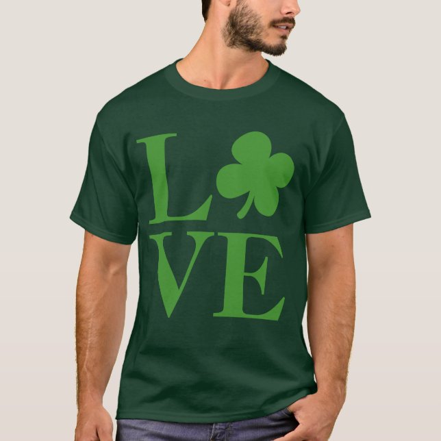 Camiseta Amor shamrock verde (Anverso)