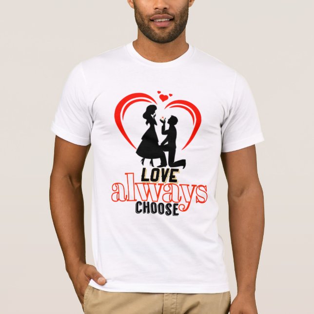 Camiseta 💖 Amor siempre elige la venta corta de bella + li (Anverso)