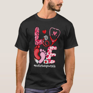 Camiseta AMOR Stethoscope Madre madre bebé enfermera Valent