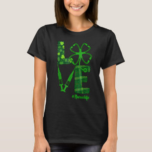Camiseta Amor Stethoscope Syringe Vida de la enfermera St P