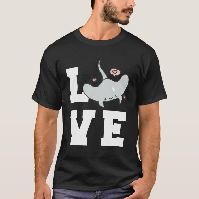 Camiseta Amor Stingray Ocean Adventure Manta Ray Diving Vac (Anverso)