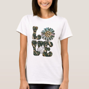 Camiseta Amor Sunflower Militar
