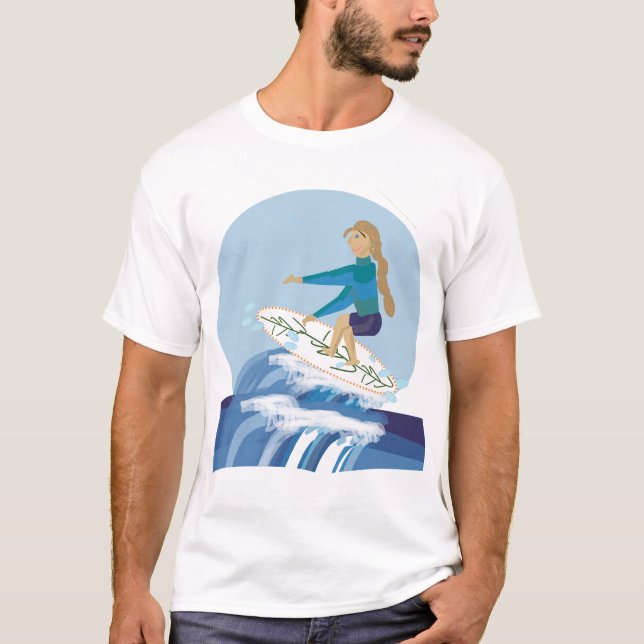 Camiseta Amor Surfing Theme Accesorios de Ilustracion (Anverso)