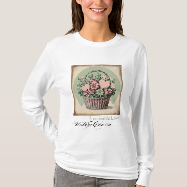 Camiseta Amor sustentable, encanto vintage (Anverso)