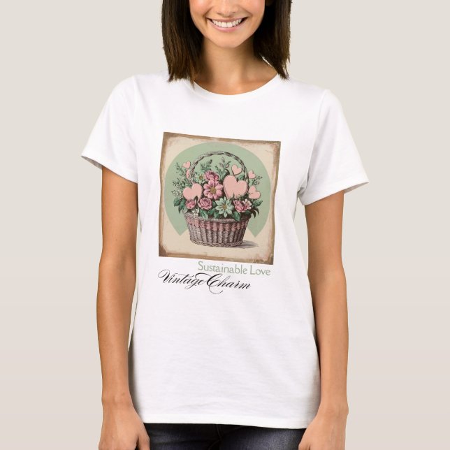 Camiseta Amor sustentable, encanto vintage (Anverso)