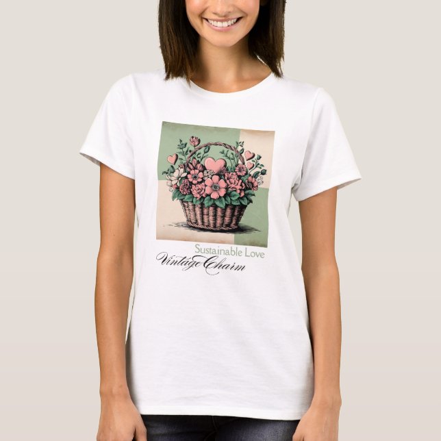Camiseta Amor sustentable, encanto vintage (Anverso)