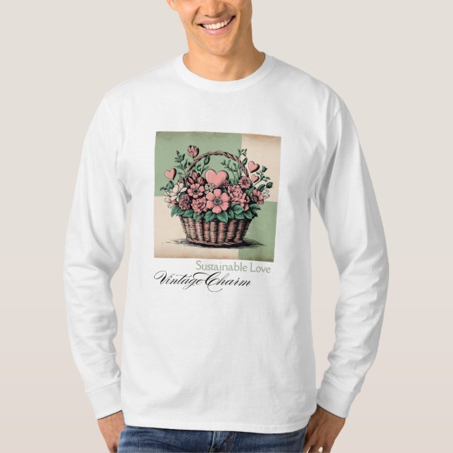 Camiseta Amor sustentable, encanto vintage (Anverso)