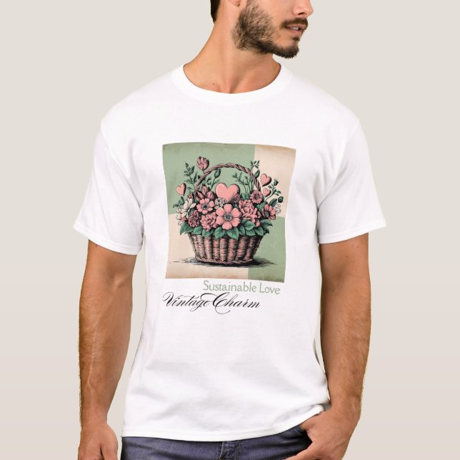 Camiseta Amor sustentable, encanto vintage (Anverso)