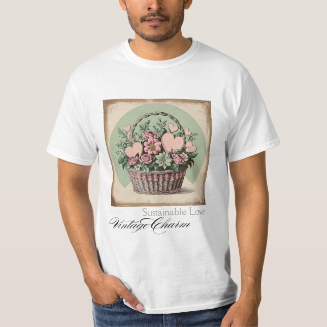 Camiseta Amor sustentable, encanto vintage (Anverso)
