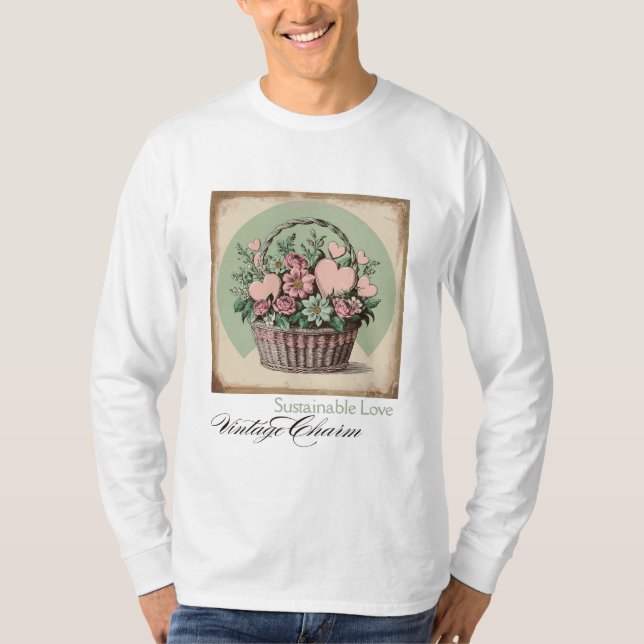 Camiseta Amor sustentable, encanto vintage (Anverso)