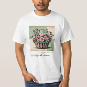 Camiseta Amor sustentable, encanto vintage