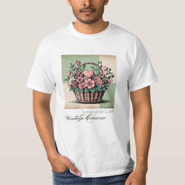 Camiseta Amor sustentable, encanto vintage (Anverso)