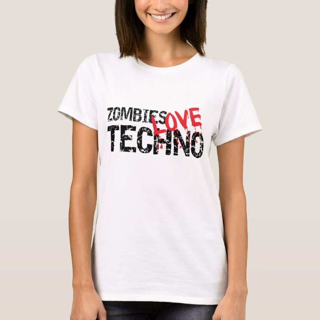 Camiseta Amor Techno de los zombis (Anverso)