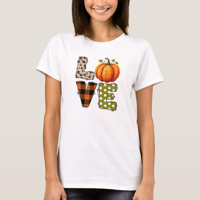 Camiseta AMOR - Temporada de calabaza y otoño (Anverso)