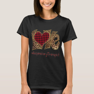 Camiseta Amor Terapia Respiratoria Leopardo Mezcla Flannel