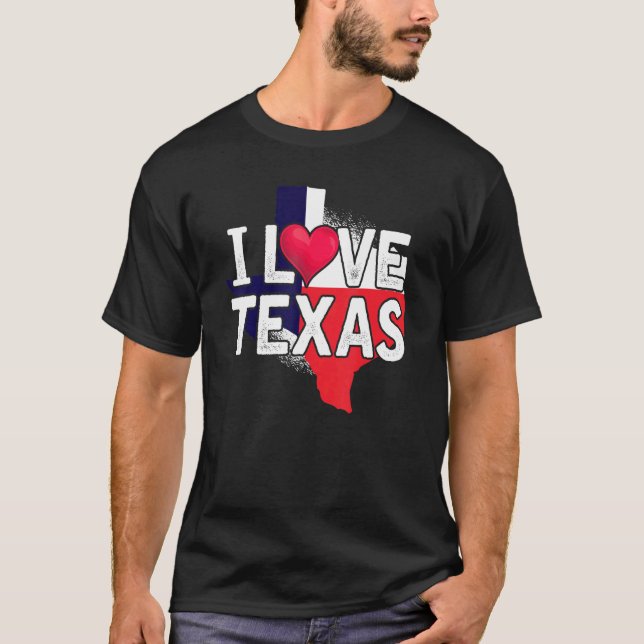 Camiseta Amor Texas Bandera Corazón Orgulloso Patriótico Te (Anverso)