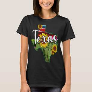 Camiseta Amor Texas Cactus Sunflower Love Boho Serape